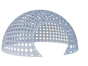 Wicker dome pavilion 3D Model