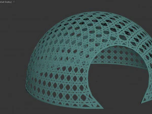 Wicker dome pavilion 3D Model