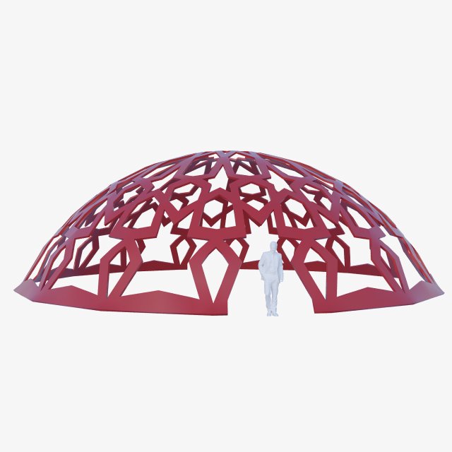Dome with east ornament Modello 3D .c4d .max .obj .3ds .fbx .stl .blend 