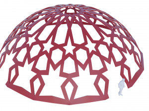 Dome with east ornament Modello 3D