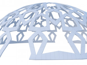 Dome with east ornament Modello 3D