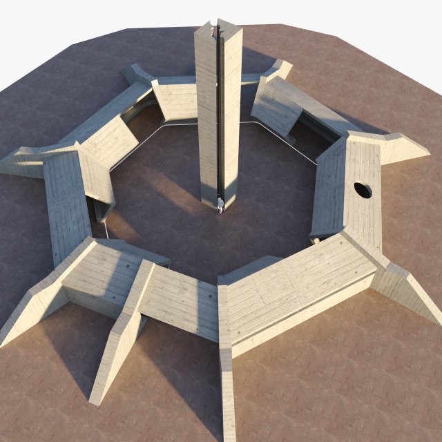 Park siting area 3D मॉडल .c4d .max .obj .3ds .fbx .stl .blend 