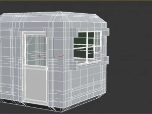 Security Guard Booth 3D Model