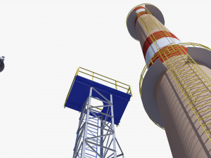 Metal tower for factory 3Dモデル