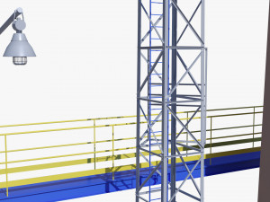 Metal tower for factory 3Dモデル