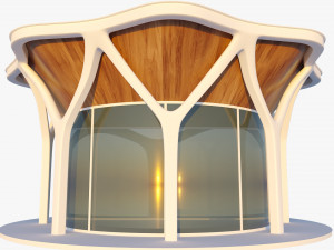Parametric cylindir building 3D Модель