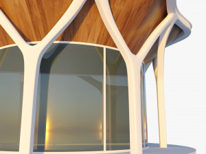 Parametric cylindir building 3D Модель