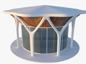 Parametric cylindir building 3D Модель