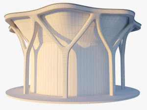Parametric cylindir building 3D Model