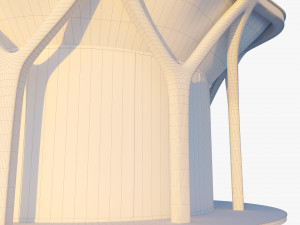 Parametric cylindir building 3D Модель
