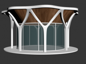 Parametric cylindir building 3D Модель