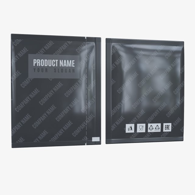 Plastic pouch Modelo 3D .c4d .max .obj .3ds .fbx .stl .blend 