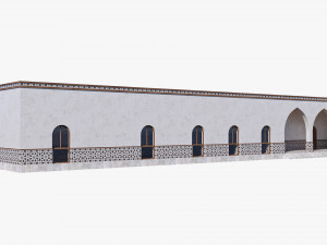 Islamic Architecture Arched Building 3D Model