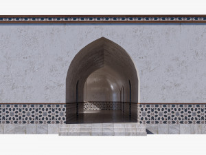 Islamic Architecture Arched Building 3D Model