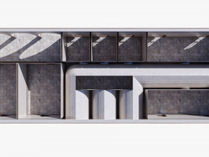 Islamic Architecture Arched Building 3D Model