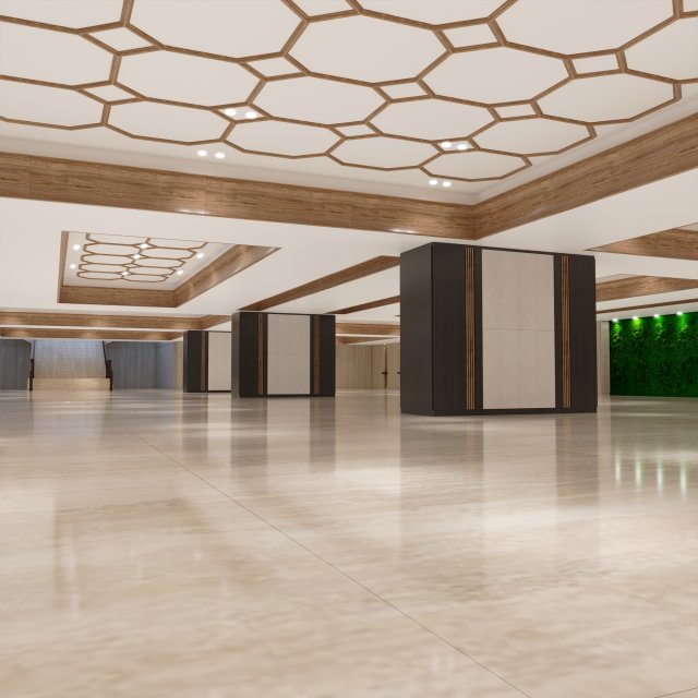Entrance hall of building 3Dモデル .c4d .max .obj .3ds .fbx .stl .blend 