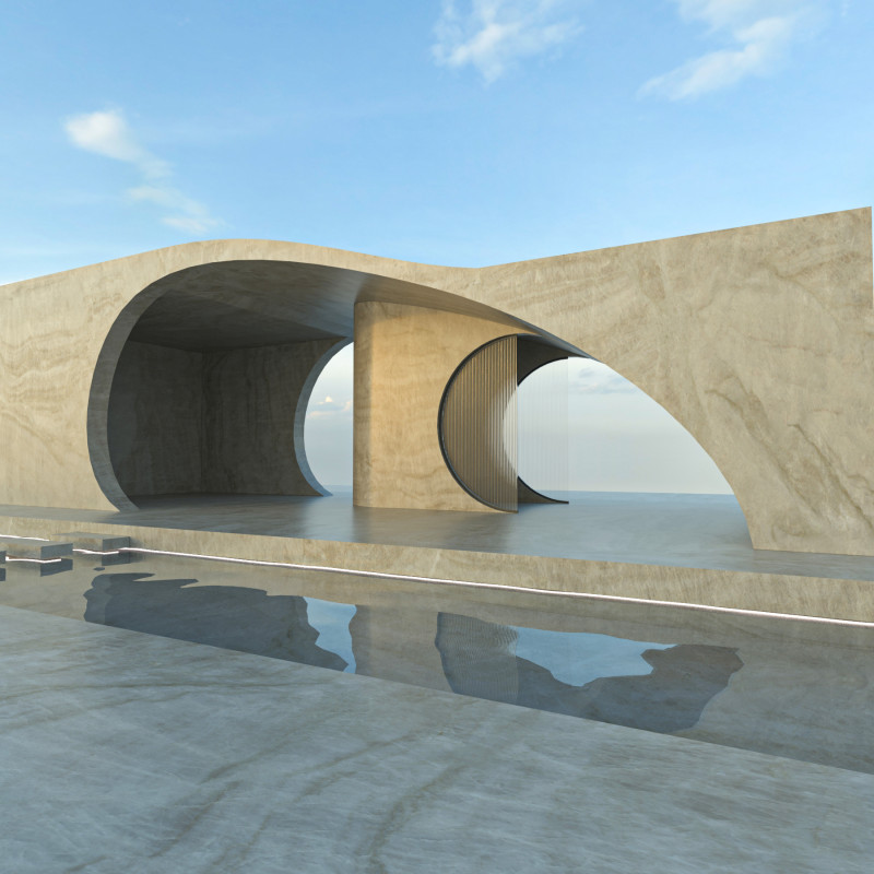 Futuristic garden house Modello 3D .c4d .max .obj .3ds .fbx .stl .blend 
