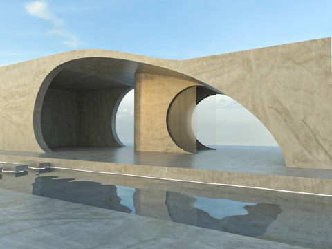 Futuristic garden house 3D Model