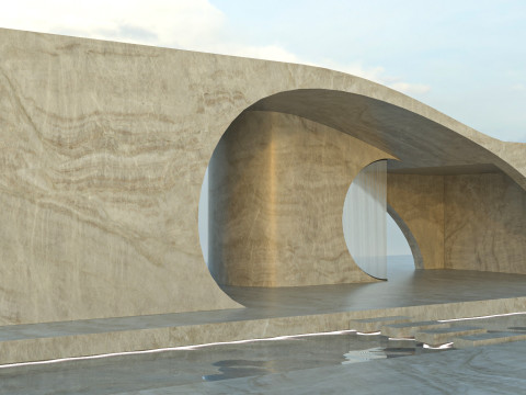 Futuristic garden house Modello 3D