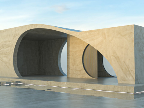 Futuristic garden house Modello 3D