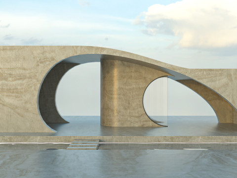 Futuristic garden house Modello 3D