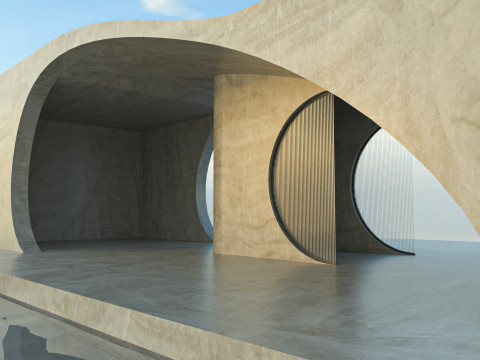 Futuristic garden house Modello 3D