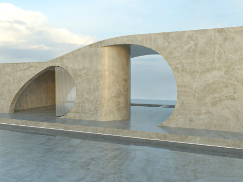 Futuristic garden house Modello 3D