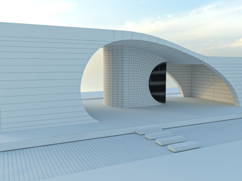 Futuristic garden house Modello 3D
