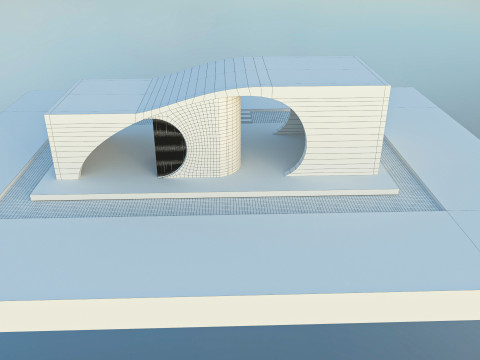 Futuristic garden house Modello 3D