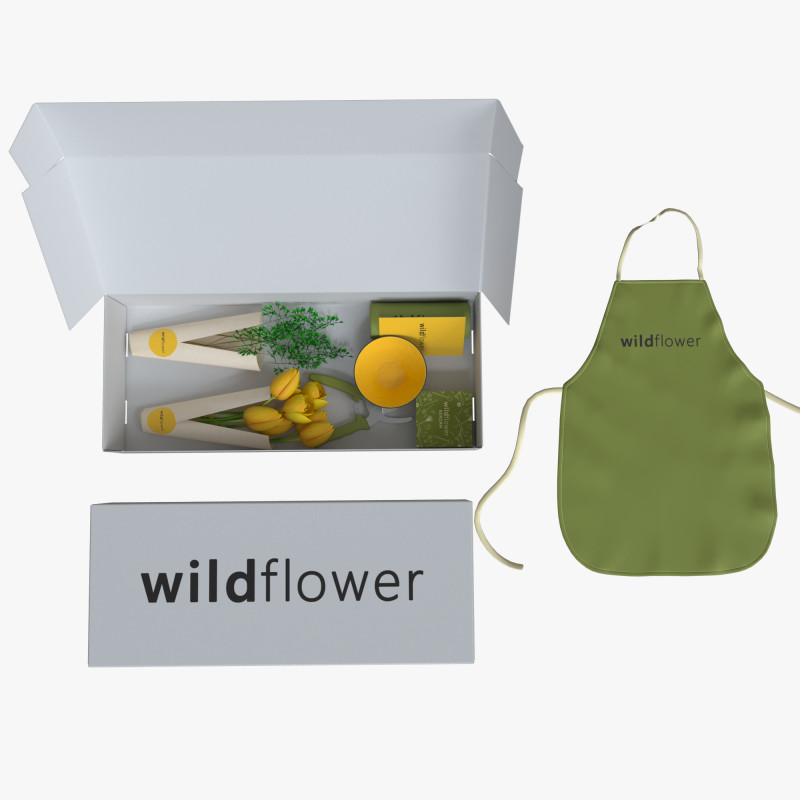 Wildflower box Kenzan Bowl Flowers Modelo 3D .c4d .max .obj .3ds .fbx .stl .blend