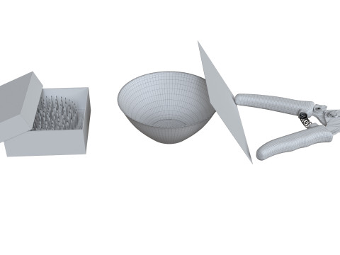 Wildflower box Kenzan Bowl Flowers Modelo 3D