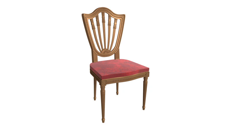 Wedding chair gold 3D Model .c4d .max .obj .3ds .fbx .stl .blend 