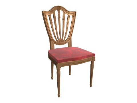 Kursi pernikahan emas Model 3D