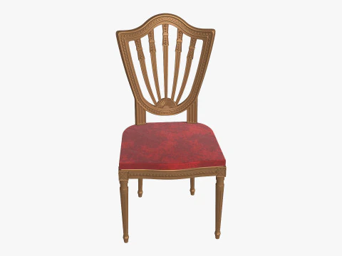 Wedding chair gold 3D Model
