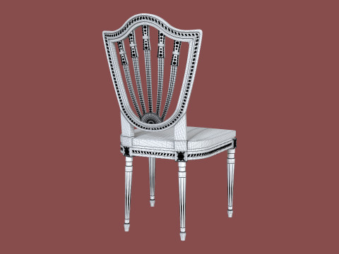 Wedding chair gold Model 3D