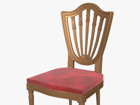 Wedding chair gold 3D Model