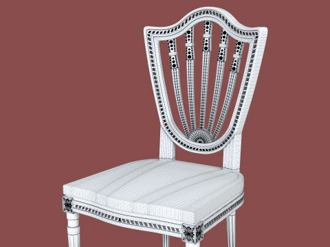 Wedding chair gold 3D Model