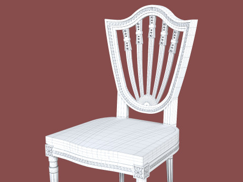 Wedding chair gold Model 3D