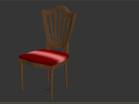 Wedding chair gold Model 3D