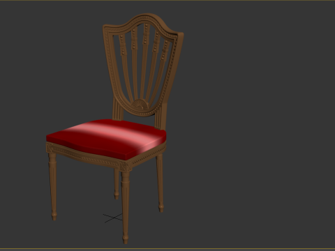 Wedding chair gold Model 3D
