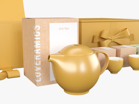 Gift tea box with LOVERAMICS Pro tea 3D 模型