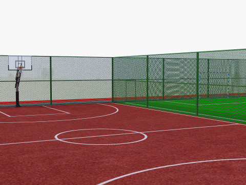 Mini stadiums and street fitness Badminton tennis 3D 모델