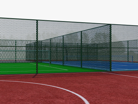 Mini stadiums and street fitness Badminton tennis 3D 모델