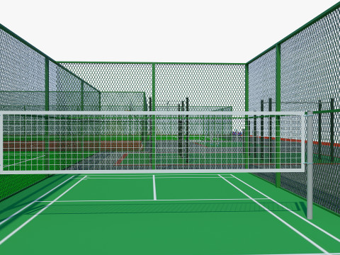 Mini stadiums and street fitness Badminton tennis 3D 모델