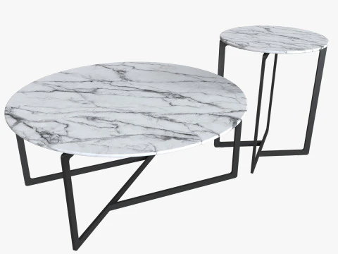 Beymen kahve ve yan sehpa 3D Model