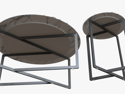 Beymen coffee and side table 3D 模型