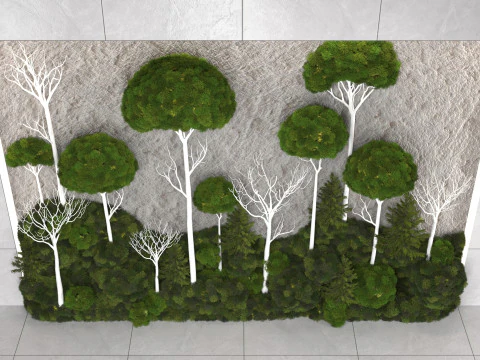 Moss tree wall decor 3D Model