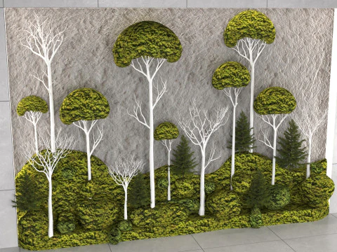 Moss tree wall decor 3D Model