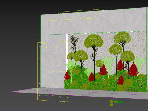 Moss tree wall decor Model 3D