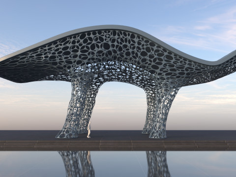 Futuristic high Pavilion Modello 3D